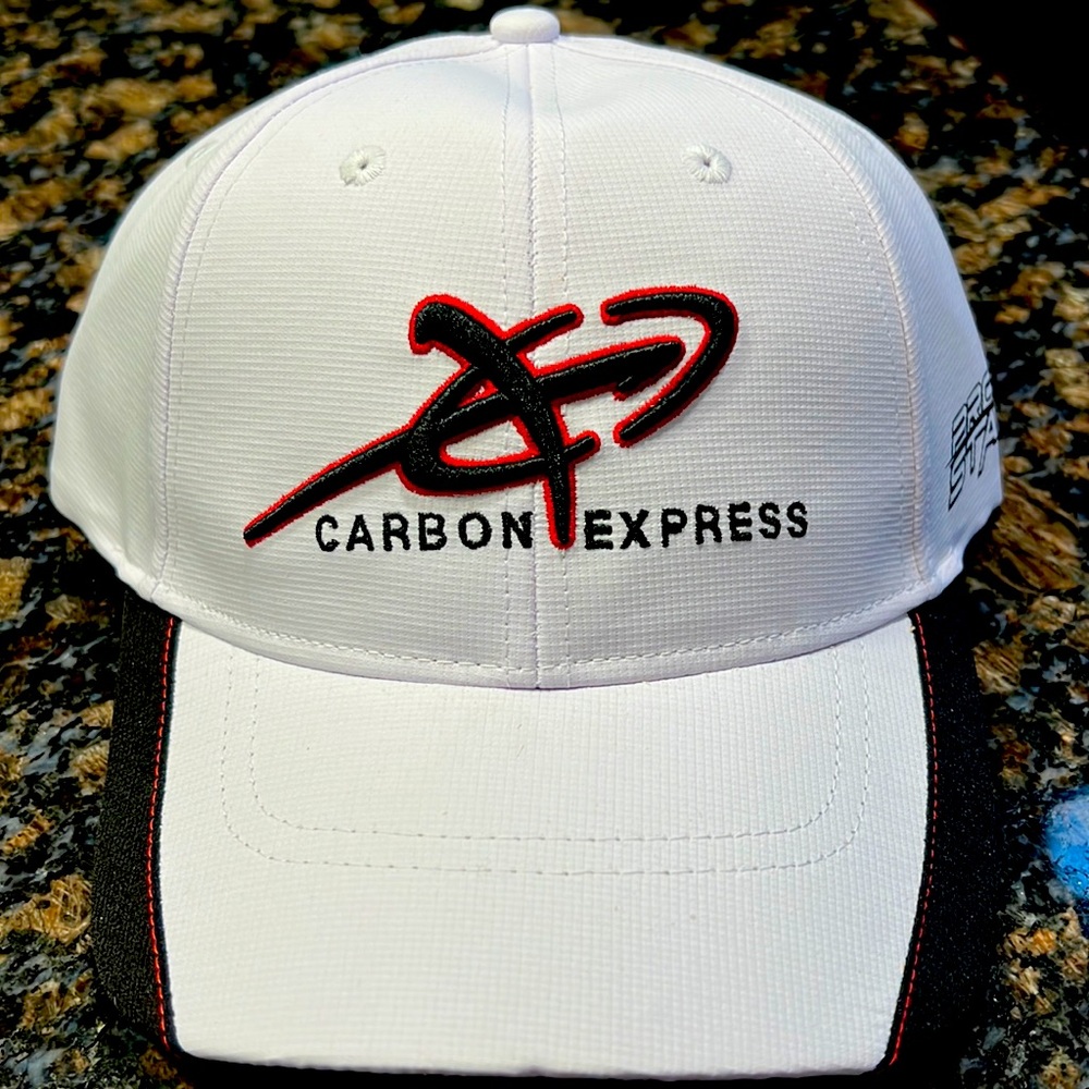 Carbon fiber hat Velcro  adjustments white n black brand new